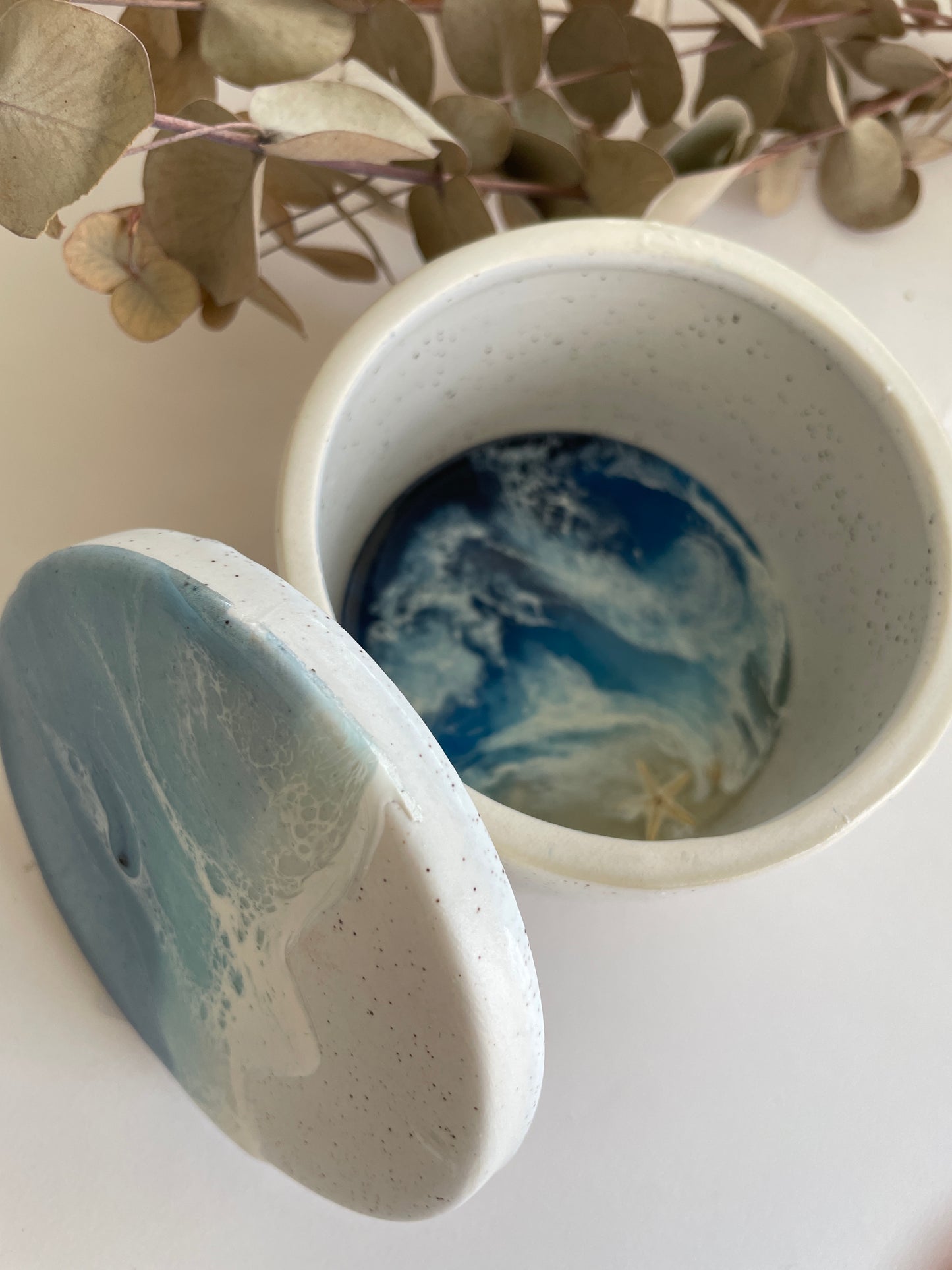 Cajitas redondas marinas