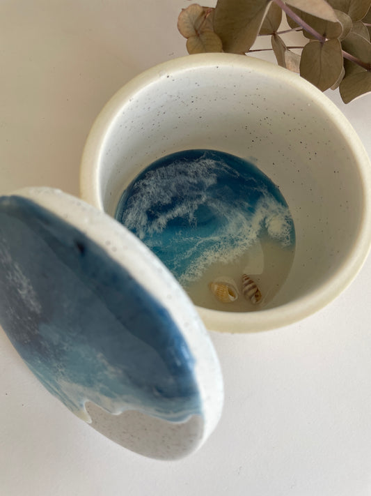 Cajitas redondas marinas