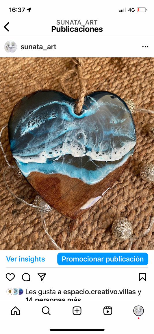 Corazón efecto playa