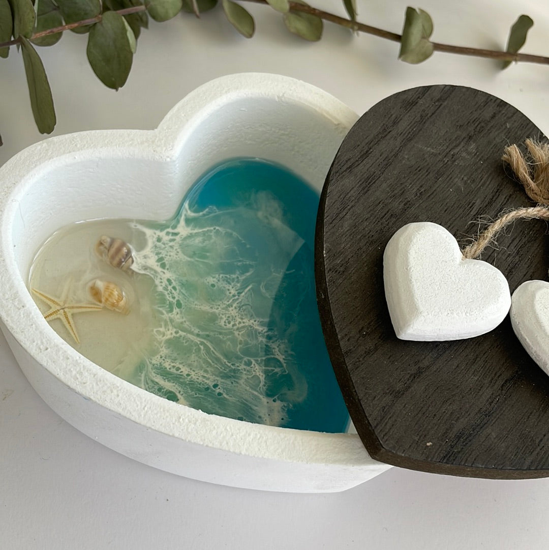 Cajitas corazón marina.