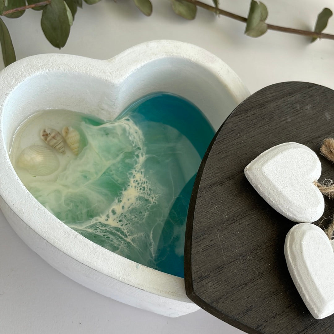 Cajitas corazón marina.