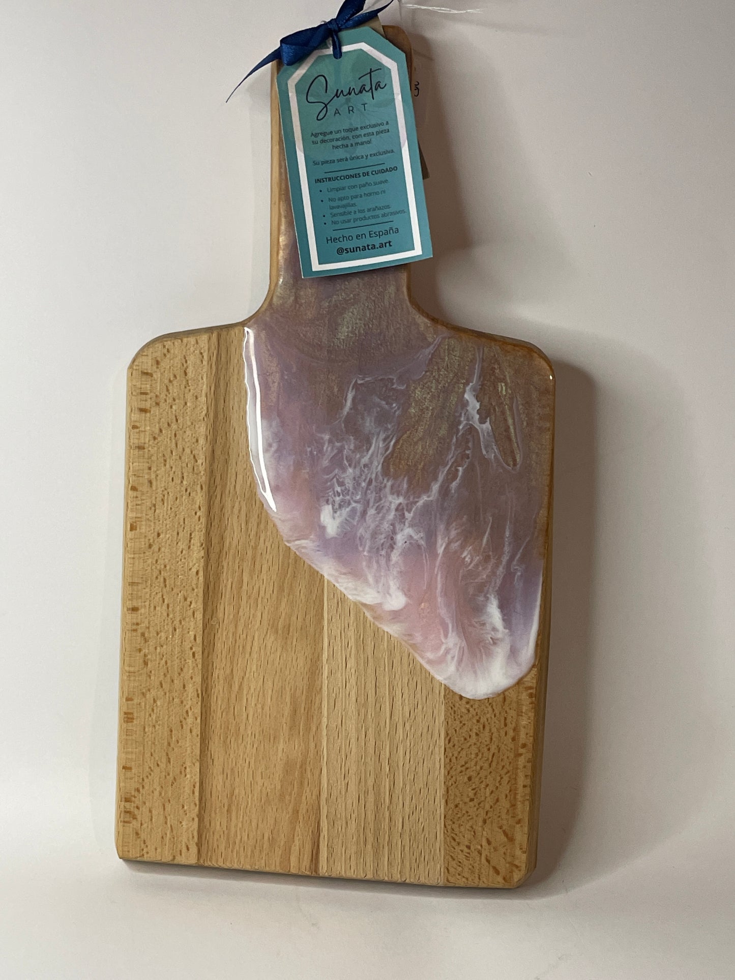 Tabla madera con efecto ola